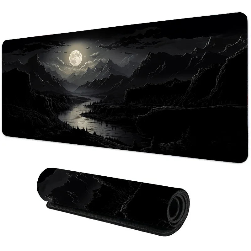 Night Moonlight Large Cool Mouse Pad Laptop Non-Slip Esports Office Desk Mat Game Player Mousepad Mini PC Desktop Accessories