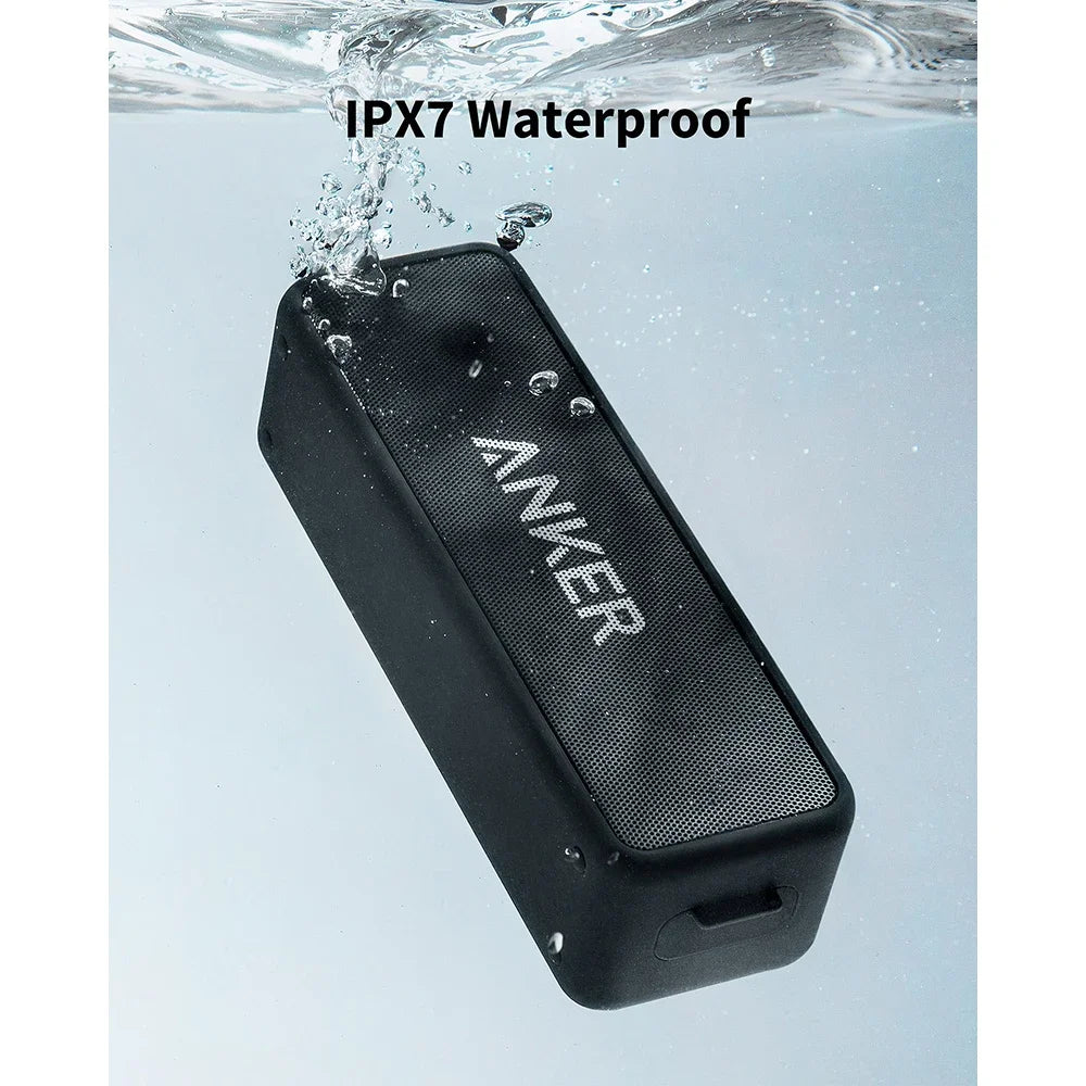 Soundcore 2 Portable Wireless Bluetooth Speaker Better Bass 24-Hour Playtime 66Ft Bluetooth Range IPX7 Water Resistance