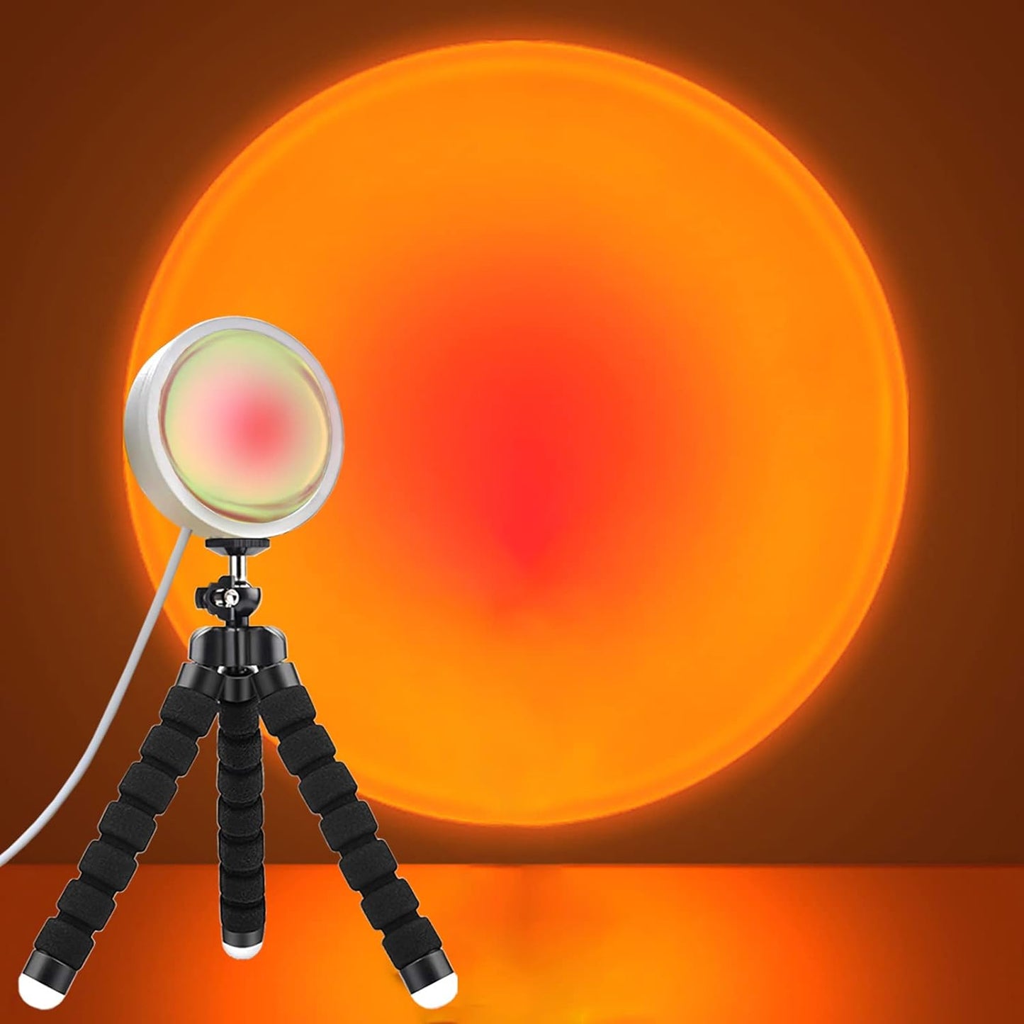 Sunset Lamp, Projector Sunset Light 10W LED Projection Night Light 180 Degree Rotation Romantic Rainbow Light USB Charging for Photography Party Home Living Room Bedroom Decor, Sunset Red…