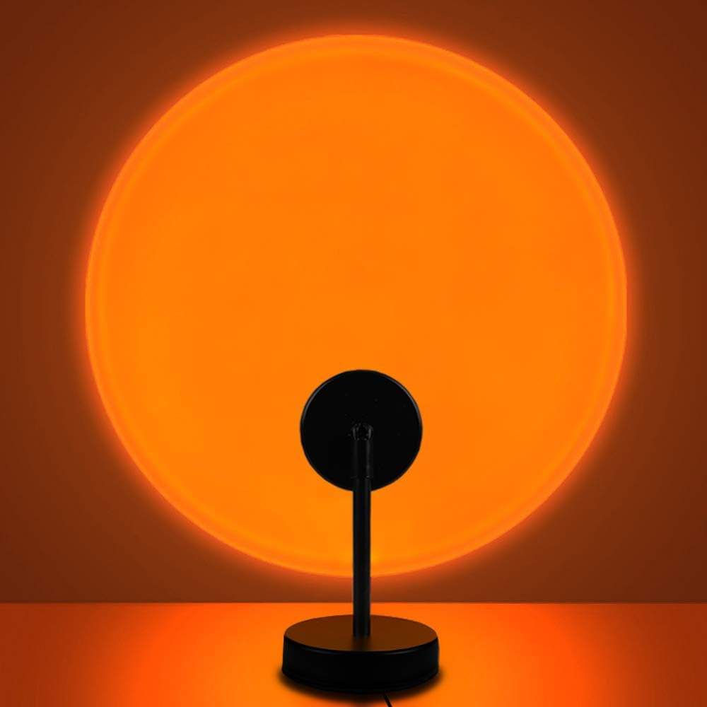 Sunset Lamp, Projector Sunset Light 10W LED Projection Night Light 180 Degree Rotation Romantic Rainbow Light USB Charging for Photography Party Home Living Room Bedroom Decor, Sunset Red…