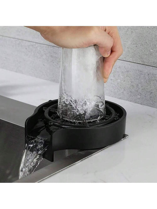 1Pc ABS Resin Household Cup Washer, Automatic Cup Washing Device for Kitchen Sink or Bar Countertop