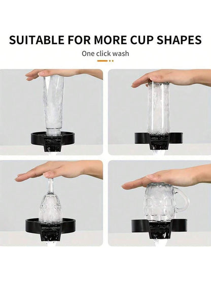1Pc ABS Resin Household Cup Washer, Automatic Cup Washing Device for Kitchen Sink or Bar Countertop