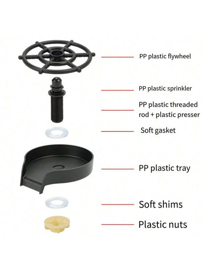 1Pc ABS Resin Household Cup Washer, Automatic Cup Washing Device for Kitchen Sink or Bar Countertop