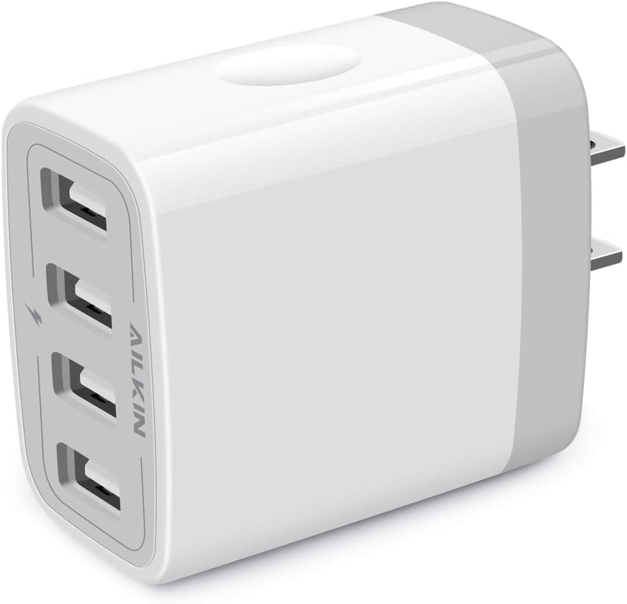 Wall Charger, USB Charger Adapter,  4.8A 4Multi Port Fast Charging Station Power Base Block Plug Cube Brick for Iphone 15 14 SE 13 12 11Pro Max/Xr/Xs/8Plus, Samsung A14/A13/S23/S22 Kindle Plug