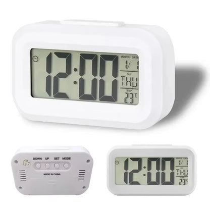 Led Digital Alarm Clock Backlight Data Times Calendar Desktop Multi-Function Electronic Bedroom Decoration Desk Decorations Wall