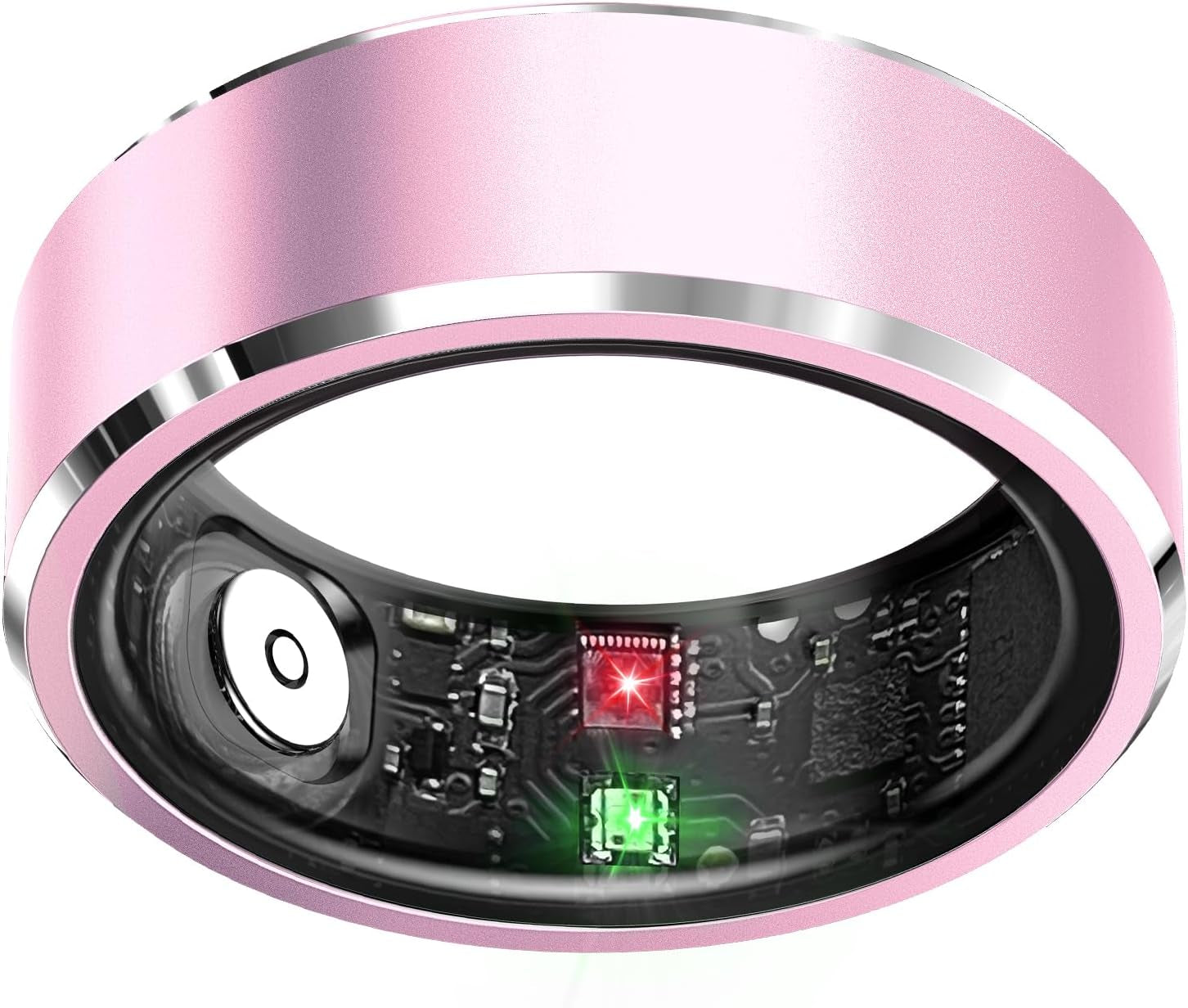 Smart Ring Health Tracker, Sleep Tracker Ring with Heart Rate, Waterproof Fitness Ring for Activity Monitoring/Steps/Distance/Calories,Air Gestures,Up to 7Day Battery,For Ios Android(Stylish Silver#8)
