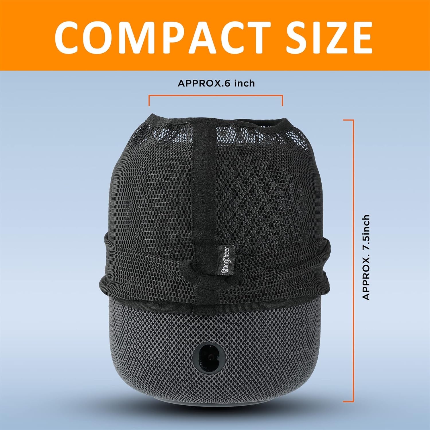 Speaker Dust Cover for Homepod 2, Mesh Speaker Cloth, Smart Cover with Charging Hole, High-Grade Nylon, Black