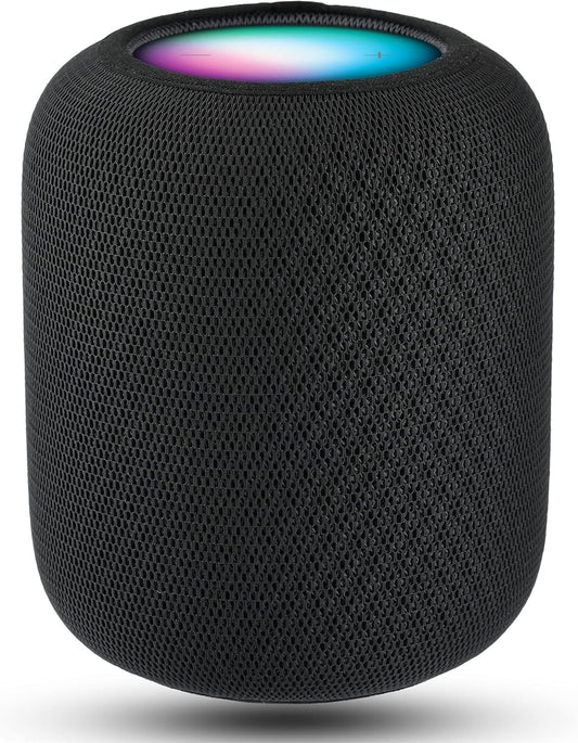 Speaker Dust Cover for Homepod 2, Mesh Speaker Cloth, Smart Cover with Charging Hole, High-Grade Nylon, Black