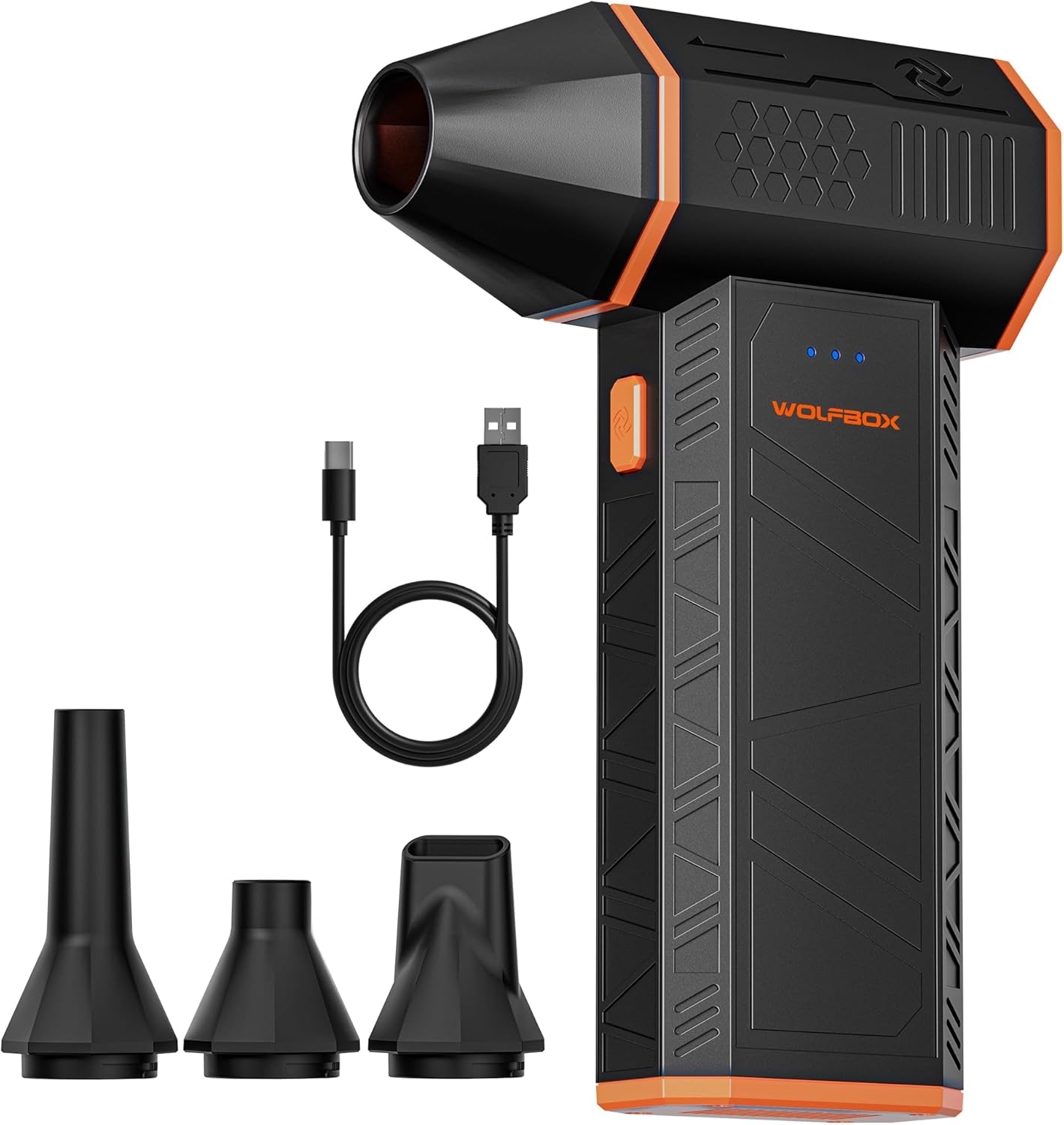 MF50 Cordless Electric Air Duster - 110,000 RPM High-Power Mini Blower with 3 Adjustable Gears and Fast Charging for Cleaning Computers, Keyboards, Home, Outdoor, and Automotive Use