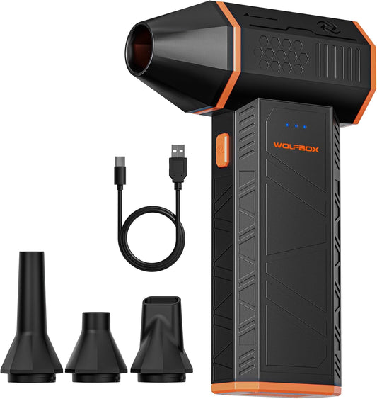 MF50 Cordless Electric Air Duster - 110,000 RPM High-Power Mini Blower with 3 Adjustable Gears and Fast Charging for Cleaning Computers, Keyboards, Home, Outdoor, and Automotive Use