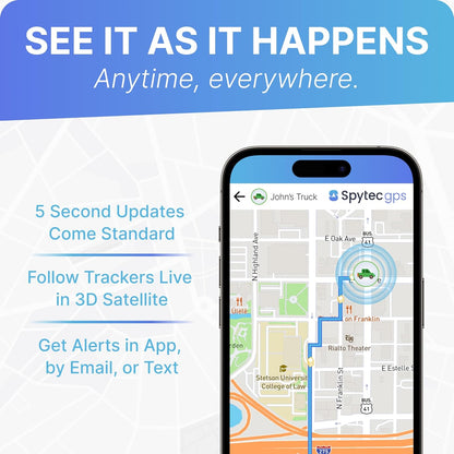 GPS Mini GPS Smart Tracker for Vehicles, Cars, Trucks, Loved Ones, GPS Tracker Device for Kids & Weatherproof Magnetic Case, Unlimited Updates, Real-Time GPS Tracking, USA Made Tech