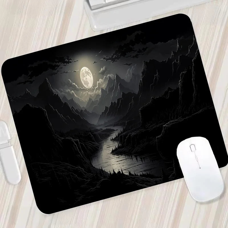 Night Moonlight Large Cool Mouse Pad Laptop Non-Slip Esports Office Desk Mat Game Player Mousepad Mini PC Desktop Accessories