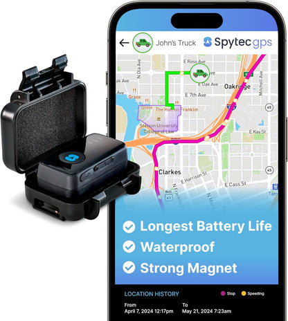 GPS Mini GPS Smart Tracker for Vehicles, Cars, Trucks, Loved Ones, GPS Tracker Device for Kids & Weatherproof Magnetic Case, Unlimited Updates, Real-Time GPS Tracking, USA Made Tech