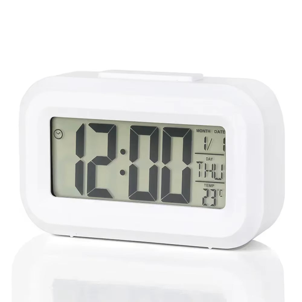 Led Digital Alarm Clock Backlight Data Times Calendar Desktop Multi-Function Electronic Bedroom Decoration Desk Decorations Wall