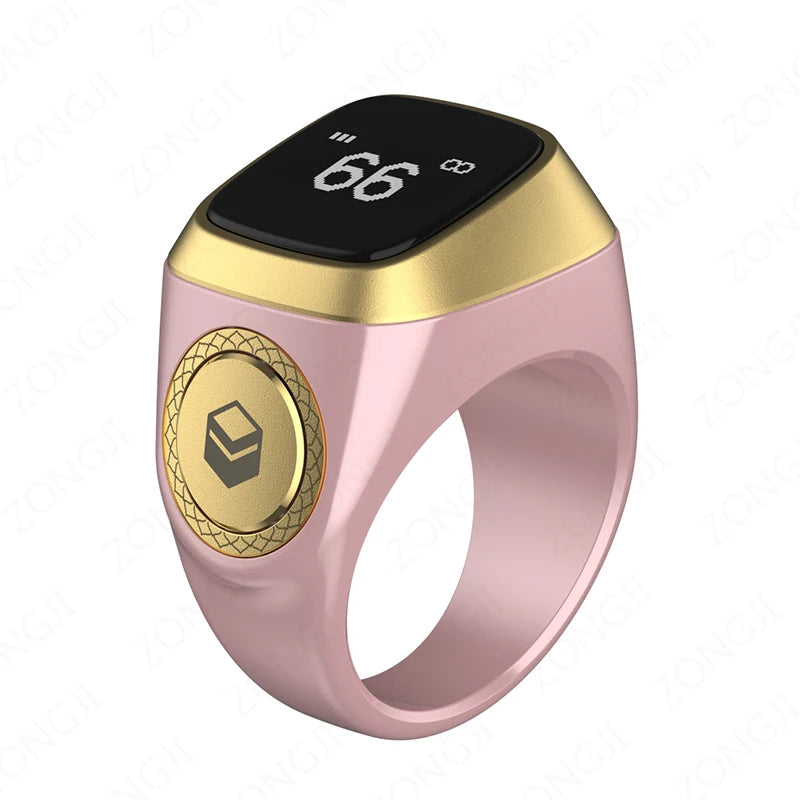 2025 Iqibla Smart Zikr Ring Praise Tasbih Tally Electronic Digital Counter for Muslims Prayer Time Vibration Reminder Waterproof