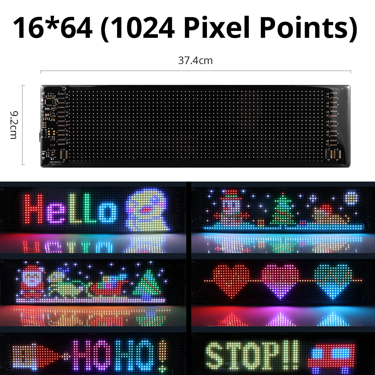 Smart Bluetooth LED Display Screens RGB LED Module Sign Matrix Pixel LED Panel Scrolling Signboard Advertising Light Car Decor