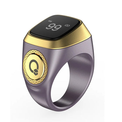 2025 Iqibla Smart Zikr Ring Praise Tasbih Tally Electronic Digital Counter for Muslims Prayer Time Vibration Reminder Waterproof