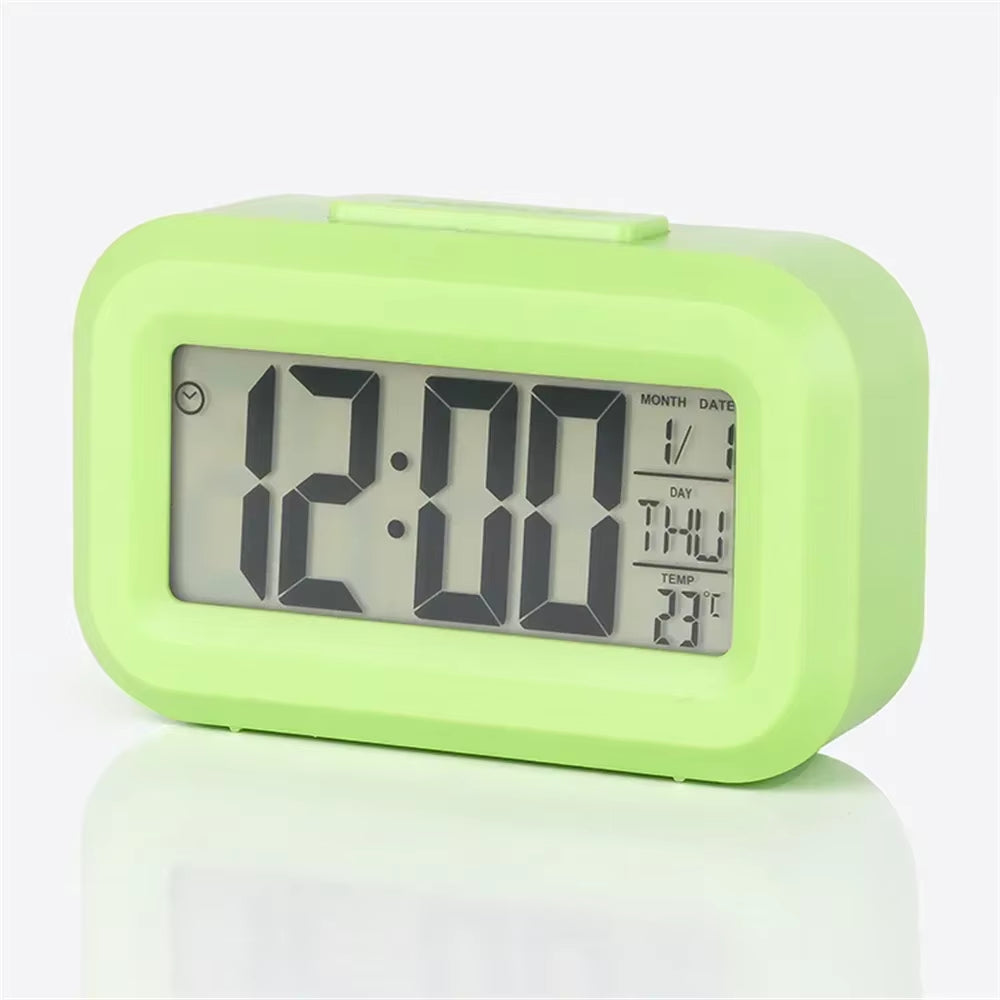 Led Digital Alarm Clock Backlight Data Times Calendar Desktop Multi-Function Electronic Bedroom Decoration Desk Decorations Wall