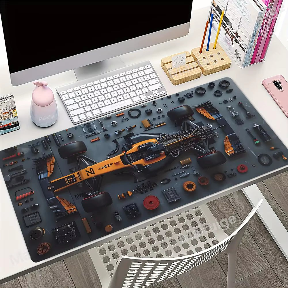 Racing Parts F1 Mouse Pad XXL Mousepad Computer Keyboard Pad Mouse Mat Gamer Soft Office Carpet Table Mat Desktop Desk Pad