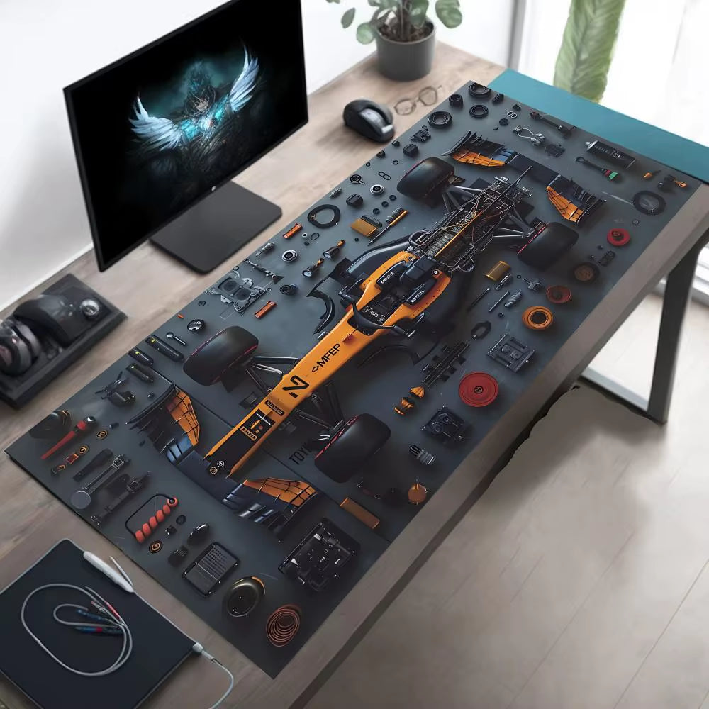 Racing Parts F1 Mouse Pad XXL Mousepad Computer Keyboard Pad Mouse Mat Gamer Soft Office Carpet Table Mat Desktop Desk Pad